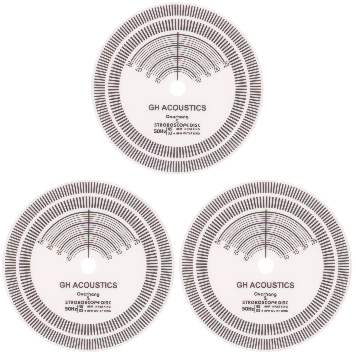 Turntable 3 Pieces White Color Turntables Record Disc Calibration Round