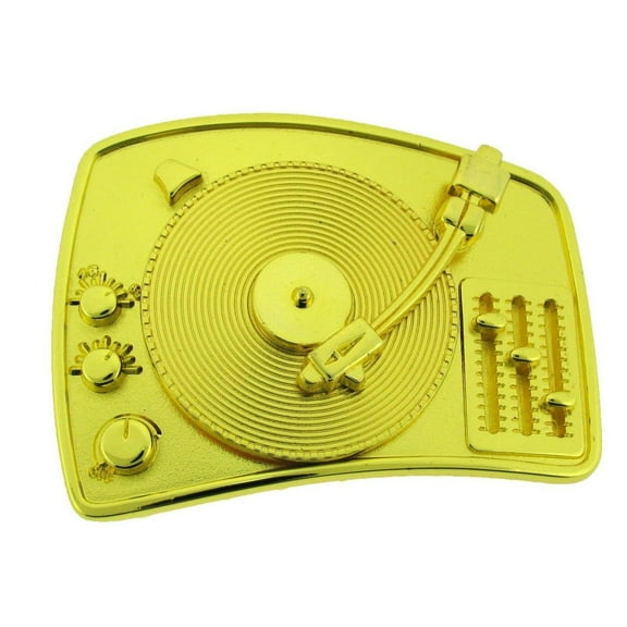 Turntable Belt Buckle DJ Music Disco Night Club Rock Rebel Hip Hop Rock n Roll