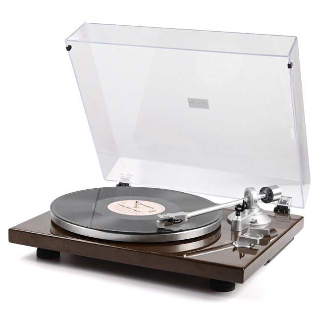 Turntable BeltDrive Record Player Vinyl Record Player with Wireless