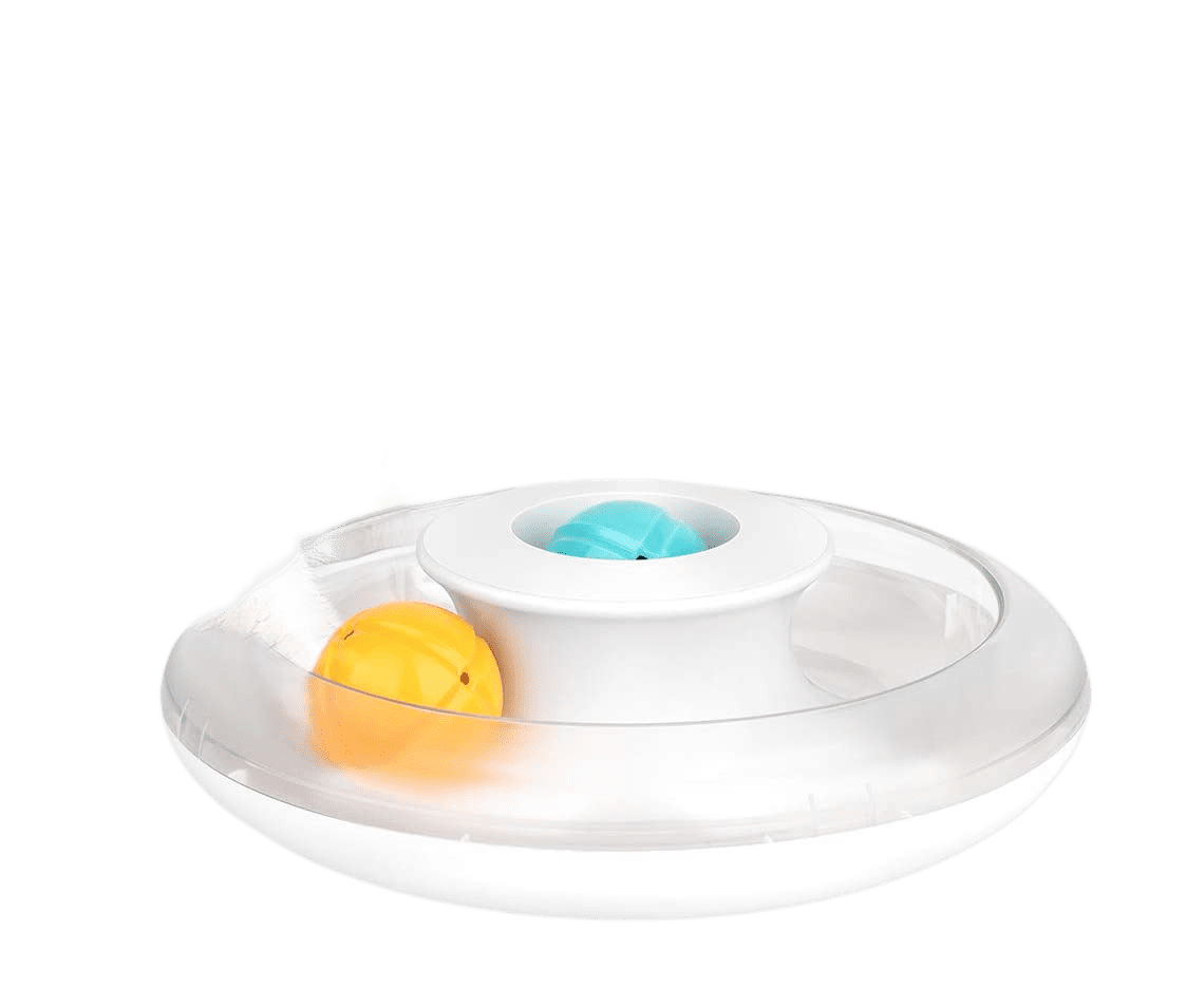 Turntable Cat Toy Plastic Detachable Cute Cartoon Crazy Ball Disk Cat