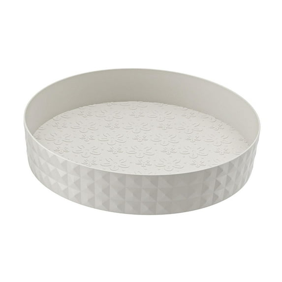 Turntable Organizer Fruit Basket Rotating Multifunctional Spice Rack Makeup Organizer for Cupboard Fridge Cabinet Bathroom White