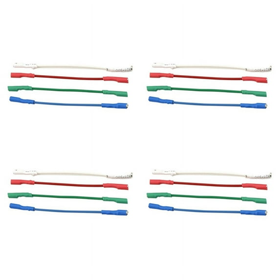 Turntable Phonograph Lead Headshell Stereo Record Player Headshell Wires 16Pcs for Record Player Replacement