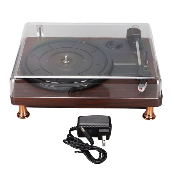 Turntable Phonograph, Vintage Multi Function Bluetooth Record Player 3 Speed  For Laptop