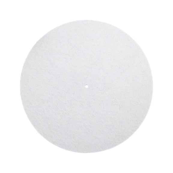 Turntable Platter Mat Pad Anti-static Record Players Mat Anti-vibration Wool Mat(White)