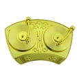 thumbnail image 1 of Turntables DJ Belt Buckle Blinged Gold Plain FinishTurntablist Hip Record Player, 1 of 2