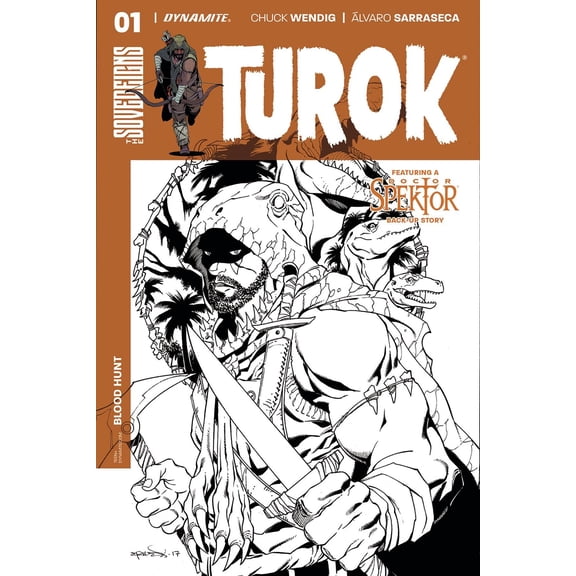 Turok #1 Cvr E 10 Copy Lopresti B&w Incv (Cvr E 10 Copy Lopresti B&w Incv) D. E. Comic Book