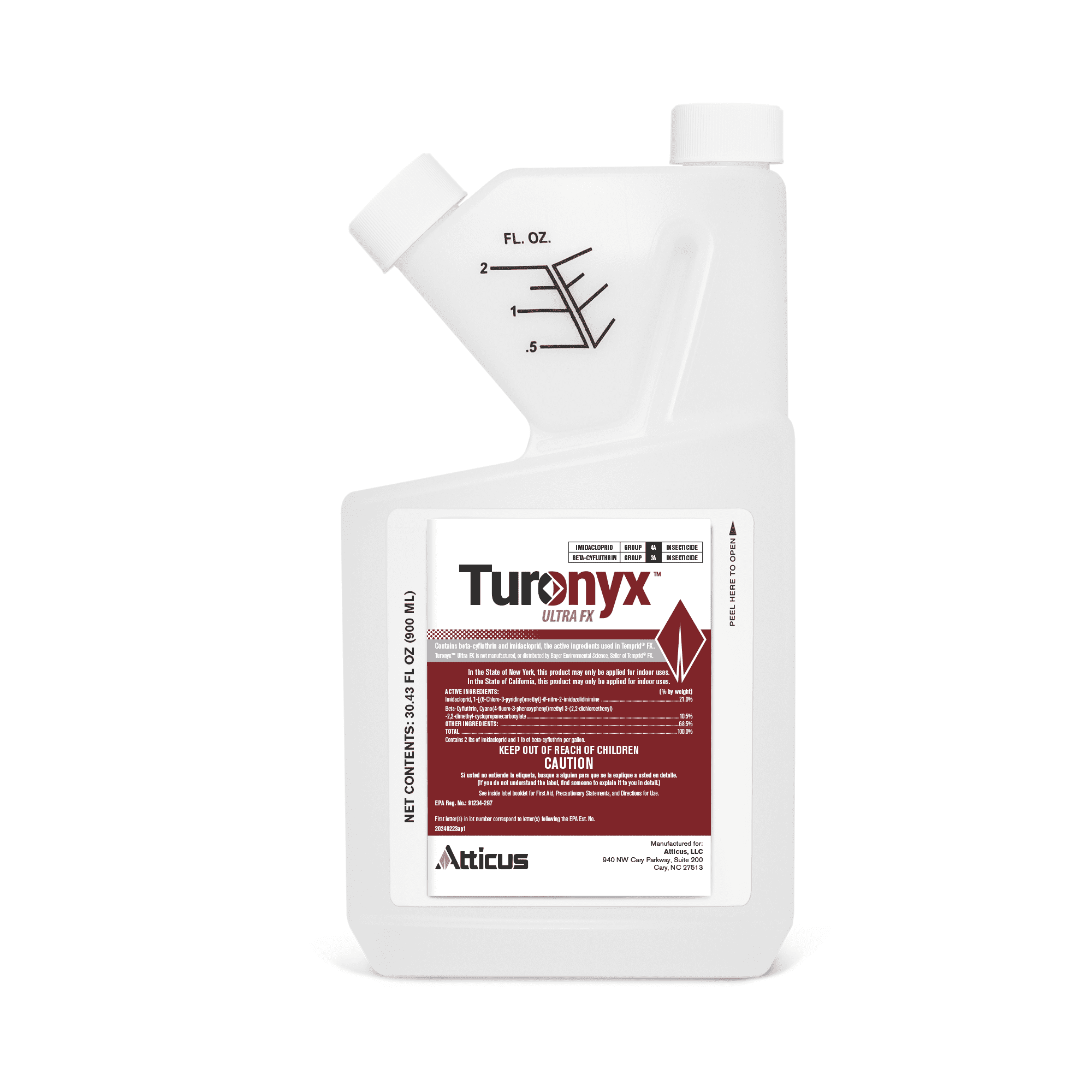 Turonyx Ultra FX Insecticide (900 mL) – (Compare to Temprid FX) – Pest Control for Indoor and Outdoor Use – by Atticus
