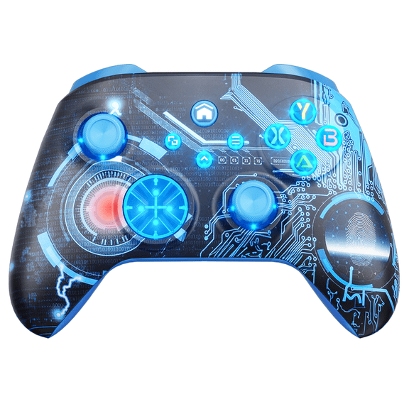 Turpow Wireless Controller for Xbox One, Xbox Series X/S, PC, with RGB Lights, Dual Vibration, Turbo and Macro Function, 3.5mm Headphone, Wifi Bluetooth and Wired Connections