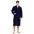 thumbnail image 1 of Turquaz Linen 100% Turkish Cotton Kimono Womens Robe Mens Bathrobe (SM), 1 of 5