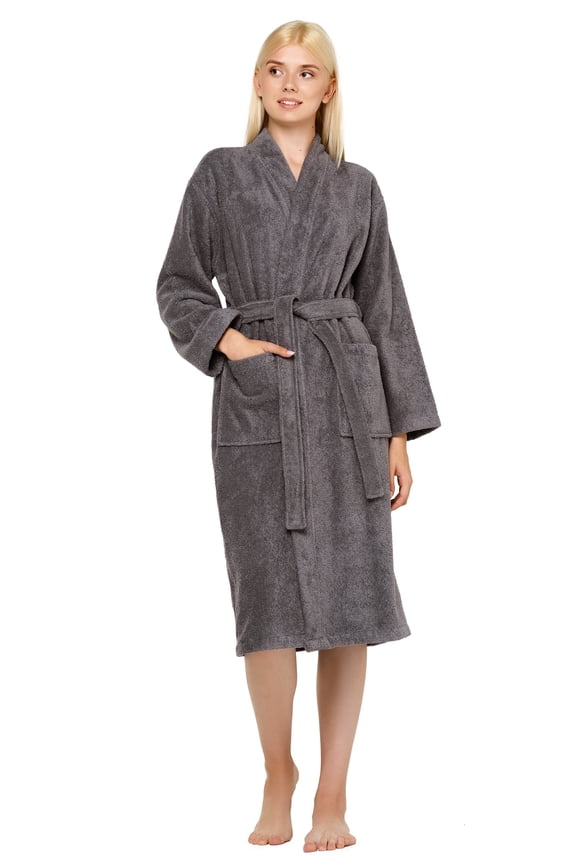100% Turkish Cotton Kimono Womens Robe Mens Bathrobe (XXL)