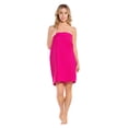 thumbnail image 1 of Turquaz Linen Waffle Spa Bath Wrap, Adjustable Cotton Blend (Fuchsia, S/M), 1 of 4