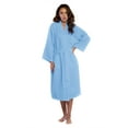 thumbnail image 1 of Turquaz Linen Lightweight Long Waffle Kimono Spa Robe for Women (Small/Medium, Serenity Blue), 1 of 3
