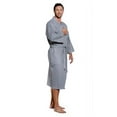 thumbnail image 1 of Turquaz Linen Lightweight Long Waffle Kimono Unisex Spa Robe (Small/Medium, Gray), 1 of 5