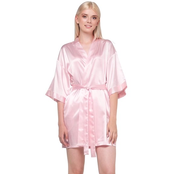 Turquaz Women's Bride Bridesmaids Silky Robe Satin Kimono Robes for Women Lingerie