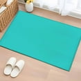 thumbnail image 1 of Turquoise 2x3 Door Mat Rug, Farmhouse Solid Teal Color Modern Art Non-Skid Rubber Backing Large Rectangle Rugs - Living Room Bedroom Home Office, Indoor Floor Mat Carpets Washable Rug, 1 of 9
