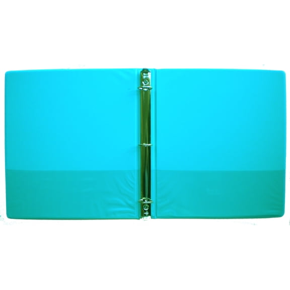 Turquoise 3-Ring 1" View Binder, 8.5" x 11", Vinyl, Inside Pockets, Mfd by Samsill - Pack of 6