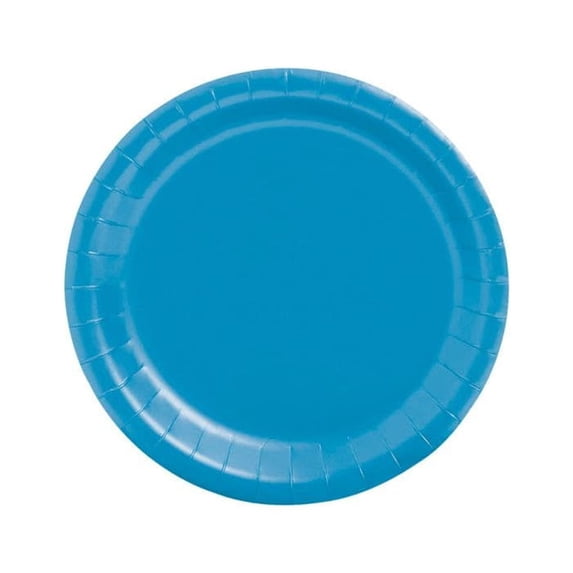 Turquoise 7" Paper Plate 24Pc - Party Supplies - 24 Pieces