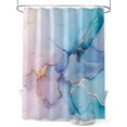 thumbnail image 1 of Turquoise Abstract Marble Texture Shower Curtain, Modern Pink Gradient Bathroom Decor Curtains Set with Hooks, Waterproof Fabric Home Accessories， Stall 36 X 78 Inch, 1 of 6