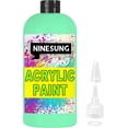 thumbnail image 1 of Turquoise Acrylic Paint - Bulky-Size - 17 oz/500 ml Acrylic Paints Professional Artists Painting for Canvas Fabric Rock Easter Egg Wood Ceramic Glass Art Craft Painting (Turquoise, 17 Fl Oz), 1 of 8