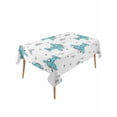 thumbnail image 1 of Turquoise Airplane Table Cloth, Waterproof Tablecloth for Rectangle Tables, Modern Abstract Art Cartoon Clouds Reusable Washable Fabric Table Cover for Restaurant Kitchen Dining Tables 60"x120", 1 of 9