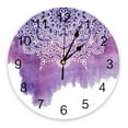 thumbnail image 1 of Turquoise And White Mandala Wall Clock Large Modern Kitchen Dinning Round Wall Clocks Bedroom Silent Hanging Watch, 1 of 5