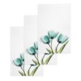 thumbnail image 1 of Turquoise Aqua Tulips Kitchen Dish Towels for Drying Dishes Set of 3, Pastoral Flower Floral Spring Waffle Weave Microfiber Hand Tea Bathroom Towels Quick Dry & Absorbent Towel 15.7x23.6, 1 of 7