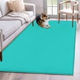 thumbnail image 1 of Turquoise Area Rug 4x6 FT, Non Slip Kids Room Carpet, Modern Pure Turquoise Washable Soft Floor Carpet Non-Shedding Throw Rug for Dorm Kitchen Study Room Home Office Bedside, 1 of 9