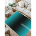 thumbnail image 1 of Turquoise and Area Rug for Bedroom 2.7x5 Ft Black Gradient Super Soft fuzzy Throw Rug Non-Slip Fluffy Plush Indoor Floor Carpet for Living Room Nursery Home Decor, 1 of 8