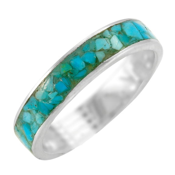 Turquoise Band Ring for Women Sterling Silver 925 | Turquoise Network | R2533-C105-6