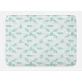 thumbnail image 1 of Turquoise Bath Mat, Swirling Flowers Branches Fresh Botanical Curvy Ornamental Lines Springtime Art, Non-Slip Plush Mat Bathroom Kitchen Laundry Room Decor, 29.5 X 17.5 Inches, Turquoise, Ambesonne, 1 of 2