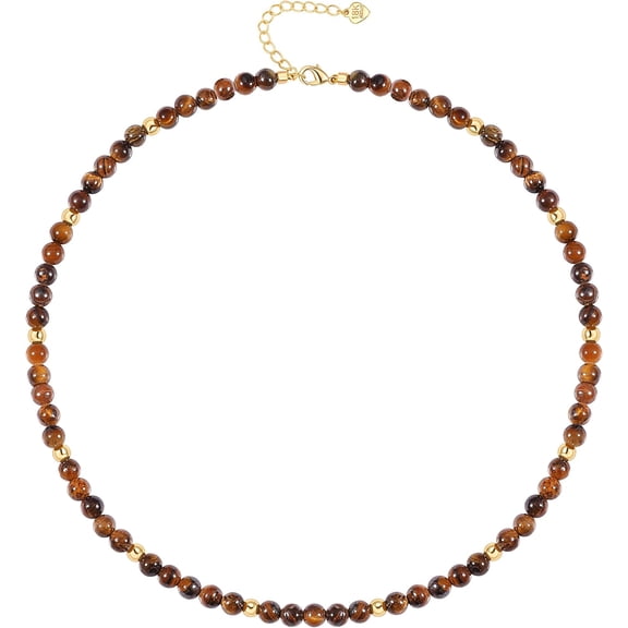 Turquoise Beaded Choker Necklace Chakra Stone Necklace Adjustable[o6991]