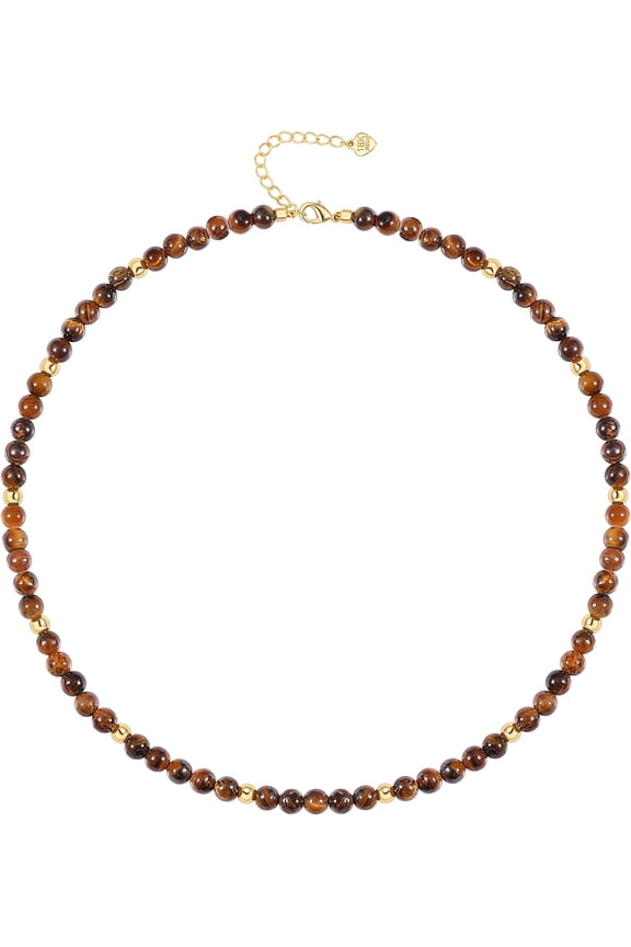 Turquoise Beaded Choker Necklace Chakra Stone Necklace Adjustable[o6991]