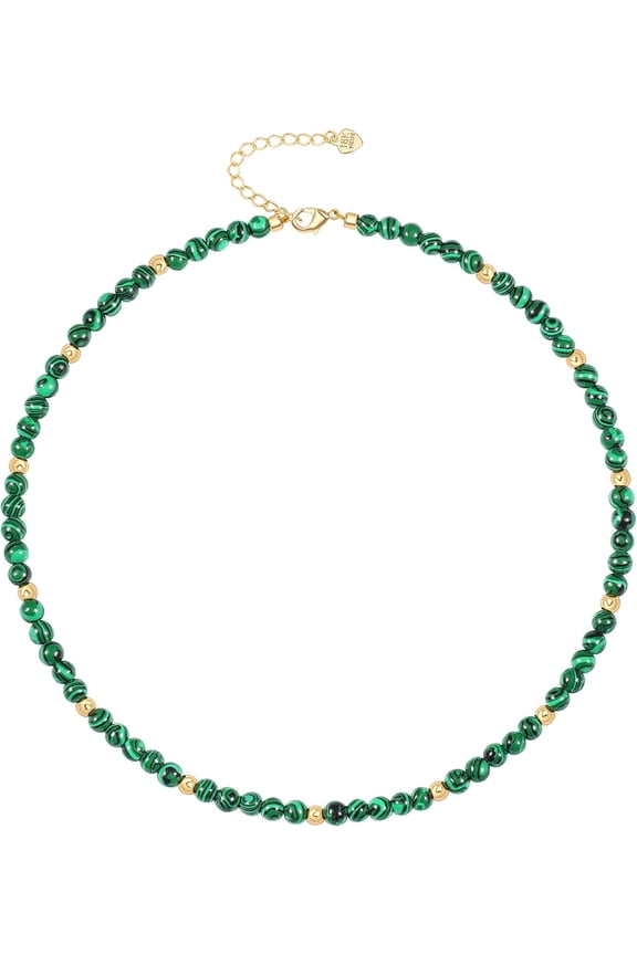 Turquoise Beaded Choker Necklace Chakra Stone Necklace Adjustable[o6995]