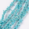 thumbnail image 1 of Turquoise Beads Strands Starfish/Sea Stars Dyed & Heated Deep Sky Blue 14~15x14~15x5mm Hole: 1.5mm about 36~38pcs/strand 14.57 inch~14.96 inch(37~38cm), 1 of 3