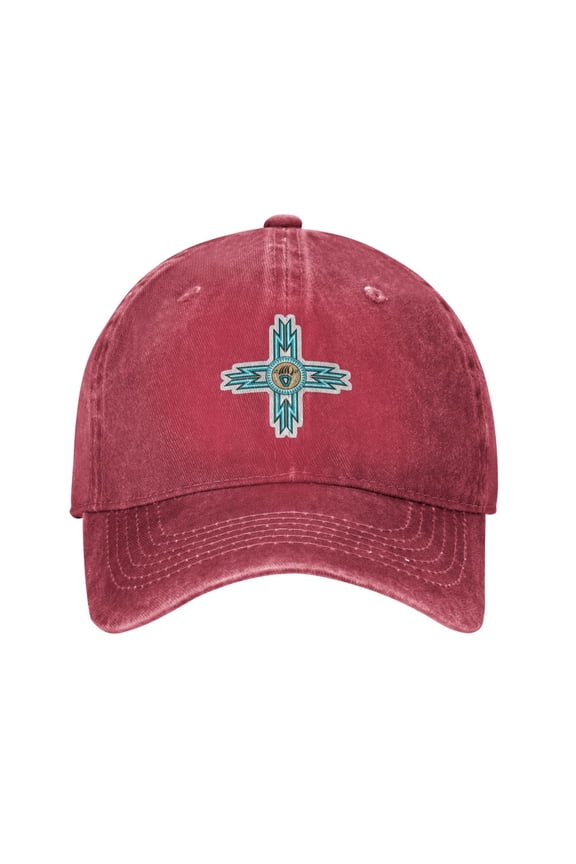 Turquoise Bear Paw Native American Adult Adjustable Classic Washed Casquette Cap Hat Baseball Cap For Man For Woman