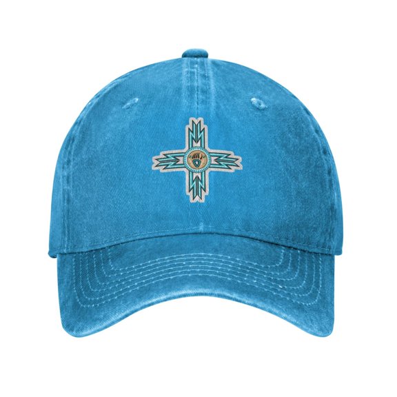 Turquoise Bear Paw Native American Adult Adjustable Classic Washed Casquette Cap Hat Baseball Cap For Man For Woman