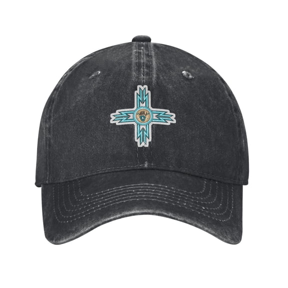 Turquoise Bear Paw Native American Adult Adjustable Classic Washed Casquette Cap Hat Baseball Cap For Man For Woman