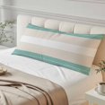 thumbnail image 1 of Turquoise Beige Stripe Body Pillow Cover, Pillowcase Protectors with Zipper, Breathable Decorative Throw Pillow Case Cover, Modern Art Horizontal Striped Pillow Shams for Couch Sofa 20x54Inch, 1 of 8
