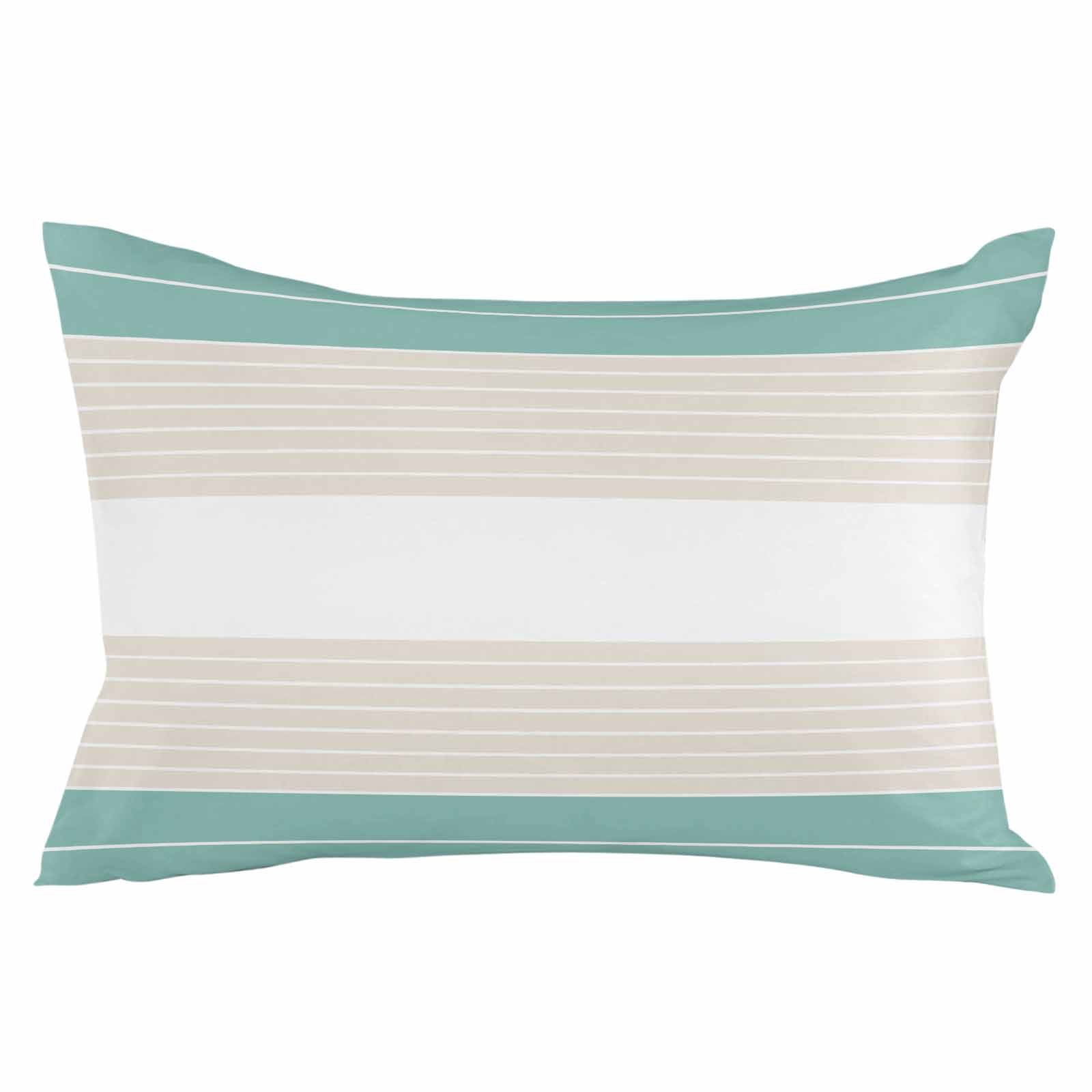 Turquoise Beige Stripe Throw Pillow Cover 20 x 30 Inch Decorative Pillow Cover Modern Art Horizontal Striped Lumbar Pillowcase Seasonal Rectangle Cushion Case for Couch Sofa Bed Living Room