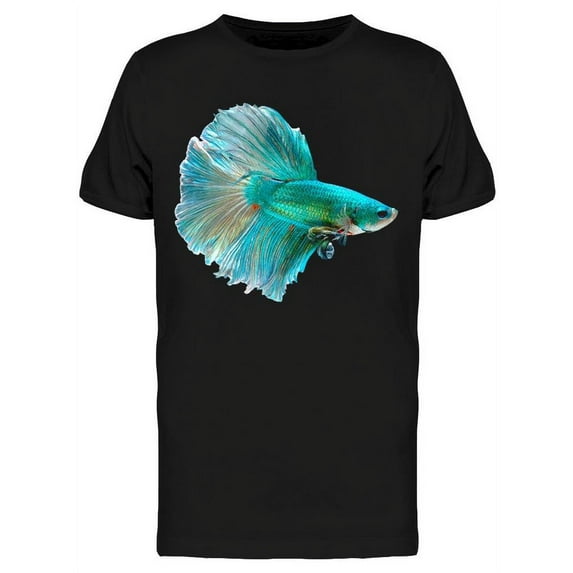 Turquoise Betta Fish T-Shirt Men -Image by Shutterstock, Male x-Large
