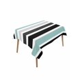 thumbnail image 1 of Turquoise Black Stripe Table Cloth, Modern Abstract Coarse Striped Waterproof Tablecloth for Rectangle Tables, Reusable Washable Fabric Table Cover for Restaurant Kitchen Dining Tables 60"x102", 1 of 6