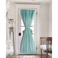 thumbnail image 1 of Turquoise Blackout Curtains, French Door Curtains for Door Window, Modern Abstract Art Ombre Striped Privacy Drapery for Patio/Sidelight Doors, 1 Panel with Tieback, 25 x 72 Inches, 1 of 6