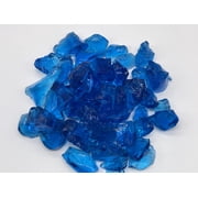 Turquoise Blue Fire Glass Product Sample 2oz - Blue Fire Pit Glass Sample