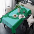 thumbnail image 1 of Turquoise Blue Whale Table Cloth Waterproof Tablecloths, Summer Beach Coastal Modern Art Tablecloth Dining Table Cover for Kitchen Party Tabletop Outdoor, Rectangle Tablecloth 54x108 Inch, 1 of 9