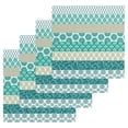 thumbnail image 1 of Turquoise Boho Kitchen Dish Towels for Drying Dishes Set of 4, Modern Abstract Art Floral Geometric Waffle Weave Microfiber Hand Tea Bathroom Towels Quick Dry & Absorbent Towel 12x12, 1 of 7