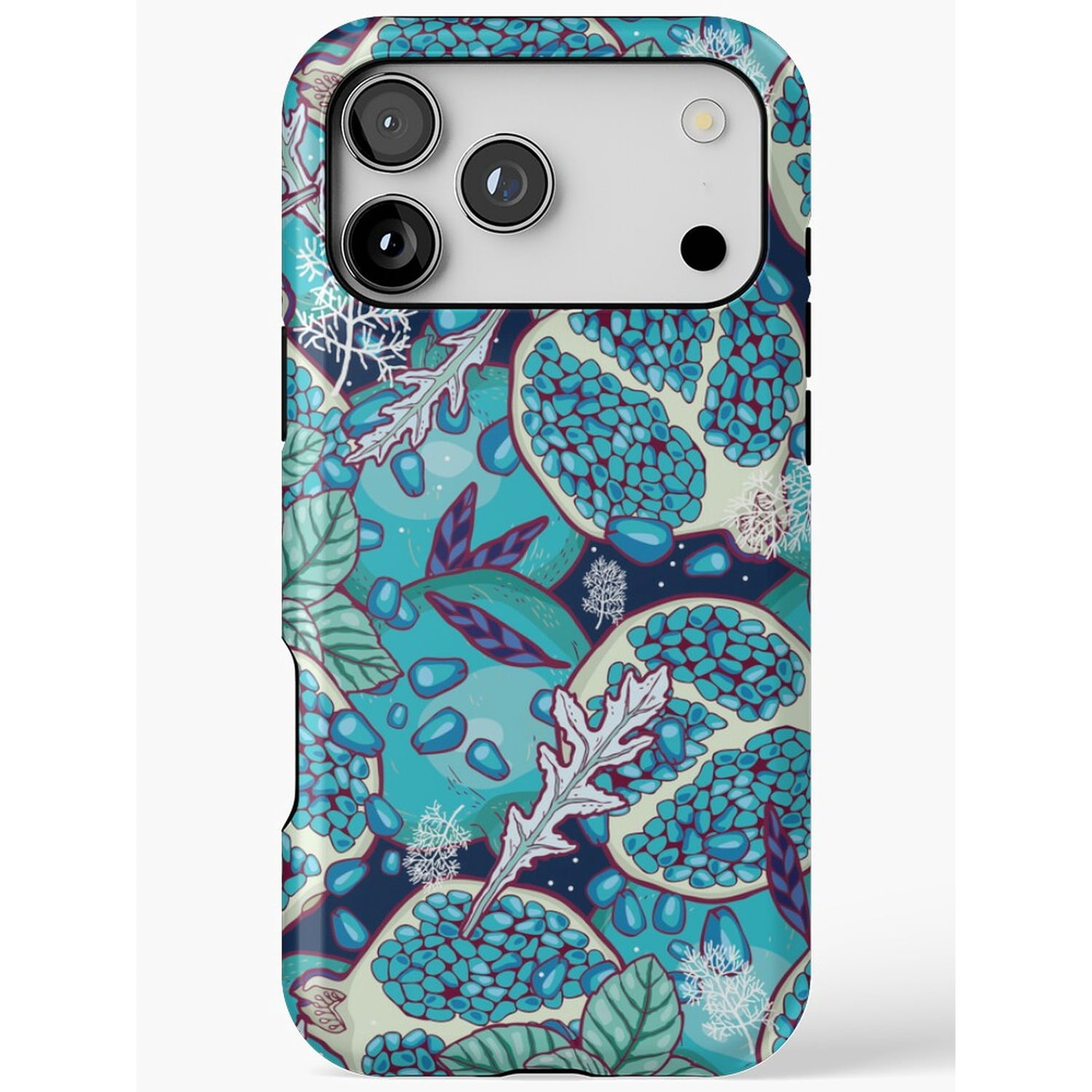 Seed Casing Turquoise Botanical Seed Pods and Leaves Tough Case for Apple iPhone ...