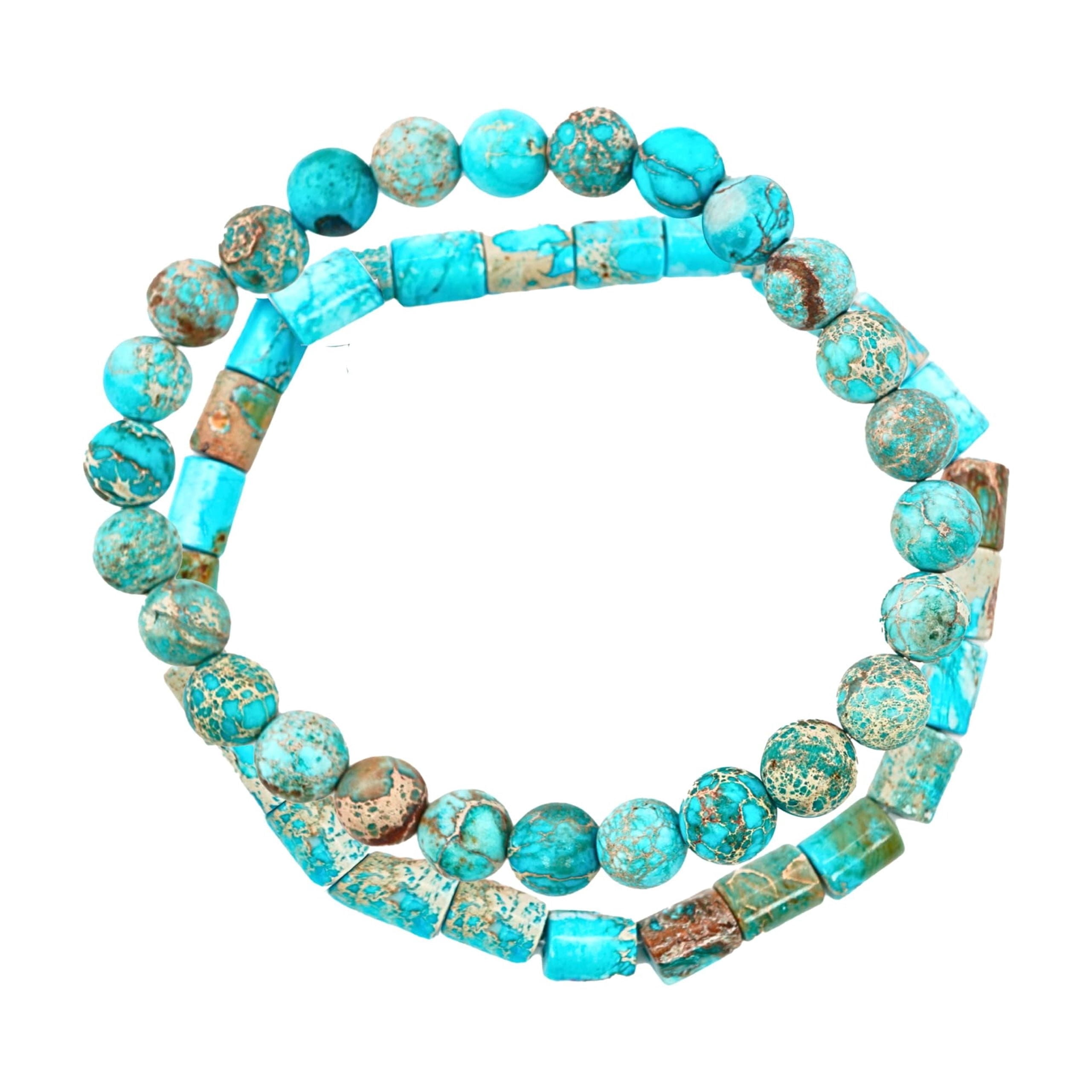 ABSHEL Turquoise Stretch Bracelet for Men.