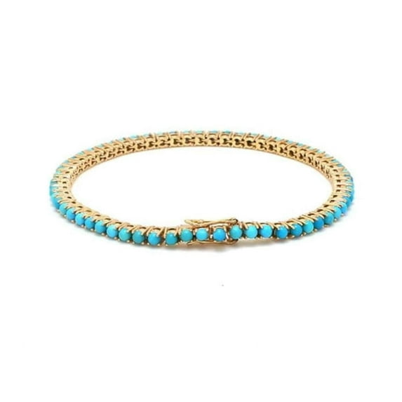 Turquoise Bracelet, Turquoise Tennis Bracelet, Dainty Bracelet, Turquoise Jewelry, Gift for Her, Minimalist Bracelet, Silver Tennis Bracelet