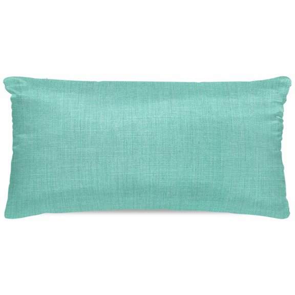 Turquoise Burlap Texture Satin Pillowcase for Hair and Skin with Zipper, Soft Breathable Cooling Silk Pillow Cases, Farmhouse Vintage Aqua Throw Pillow Covers King Size 20"x40"