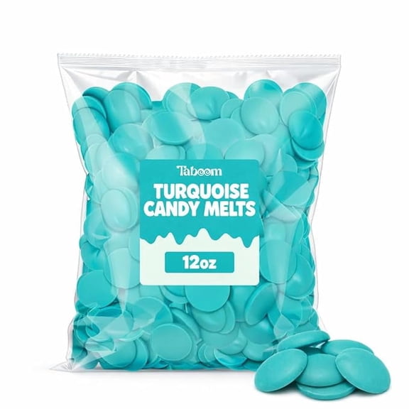 Turquoise Candy Melts Wafers 12 oz - Smooth Melting Vanilla Coating for Dipping, Molding & Decorating – Bright Teal Candy Coating for Cake Pops, Pretzels & Desserts